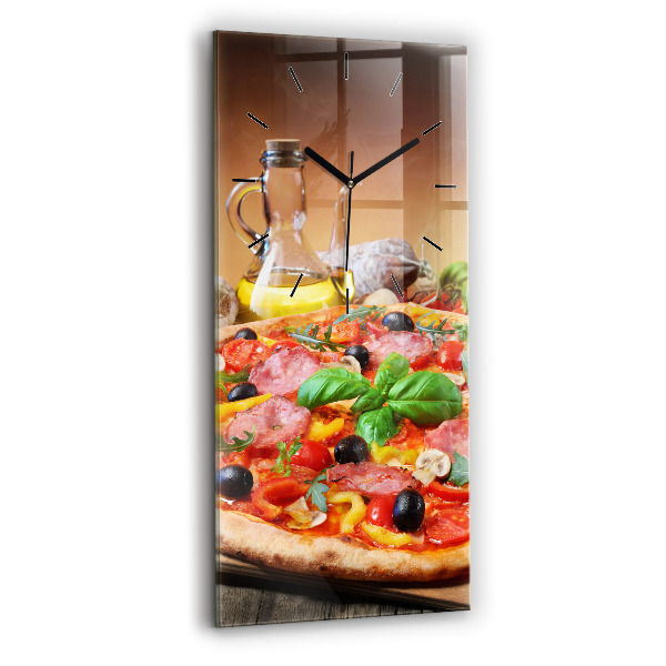 Horloge verticale en verre Cœur culinaire de l'Italie