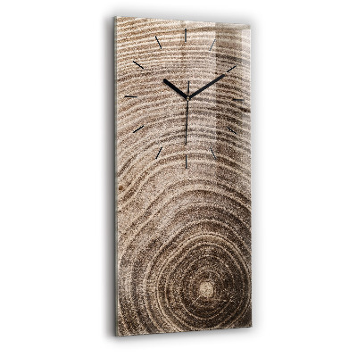 Horloge verticale en verre Tronc d'arbre