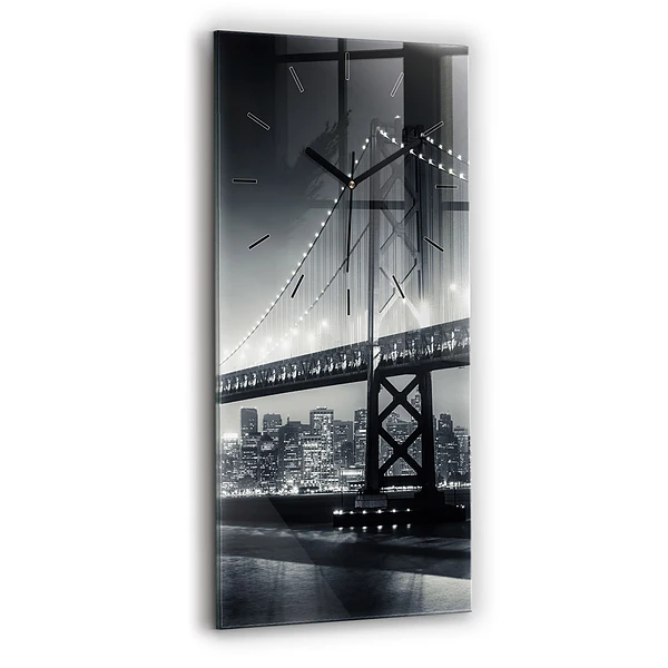 Horloge verticale en verre Pont de nuit de San Francisco