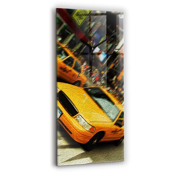 Horloge rectangulaire verticale Taxis de la ville de New York