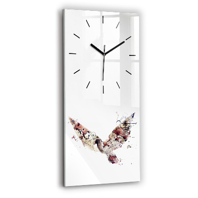 Horloge murale en verre rectangulaire Vue abstraite