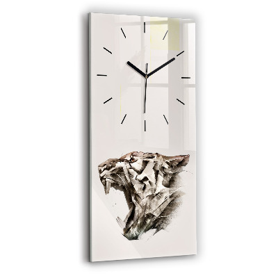 Horloge rectangulaire verticale Portrait peint d'un tigre