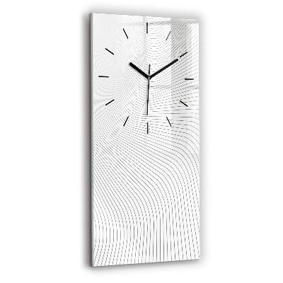 Horloge verticale en verre Lignes abstraites