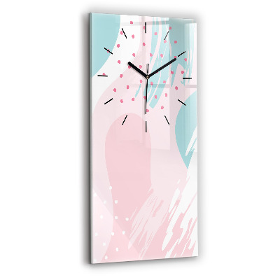 Horloge rectangulaire verticale Abstraction pastel