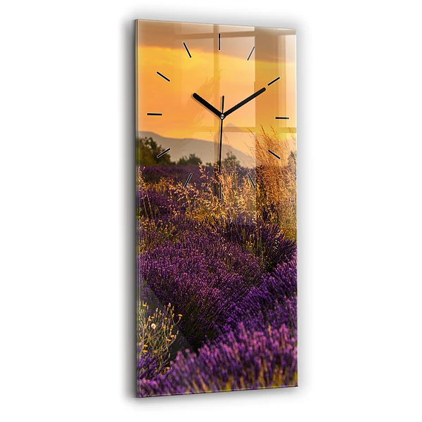 Horloge rectangulaire verticale Prairie de lavande France