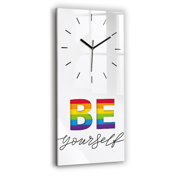 Horloge murale verticale Panneau "Be yourself