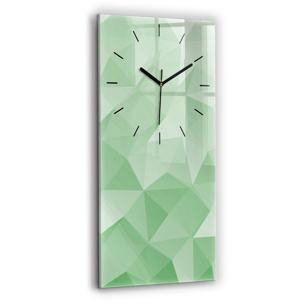 Horloge verticale en verre Triangles abstrait