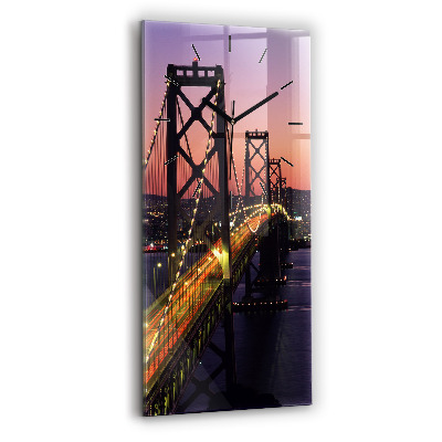 Horloge rectangulaire verticale Coucher de soleil aux USA