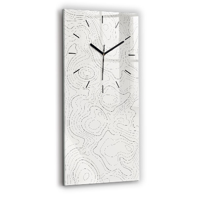 Horloge verticale en verre Taches abstraites