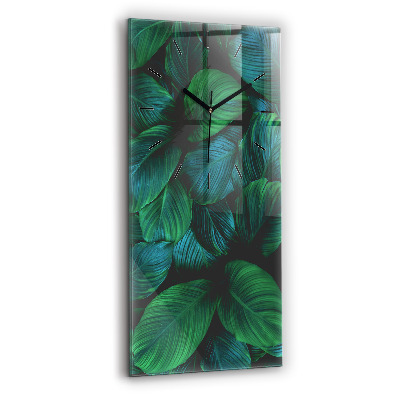 Horloge rectangulaire verticale Feuilles de la nature