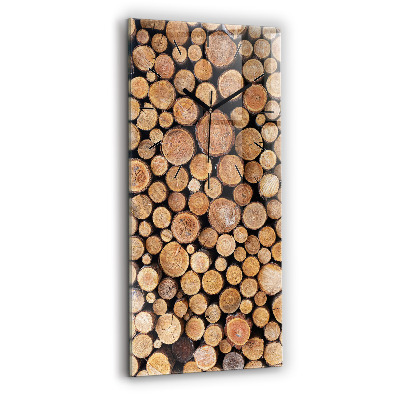 Horloge murale verticale Anneaux d'arbres