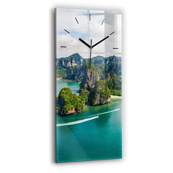 Horloge murale verticale Île en Thaïlande