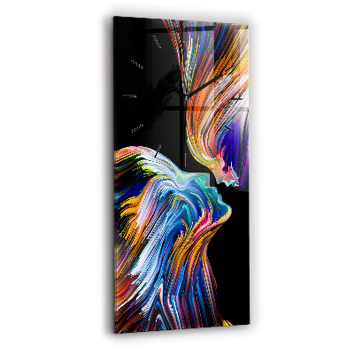 Horloge rectangulaire verticale Art émotionnel