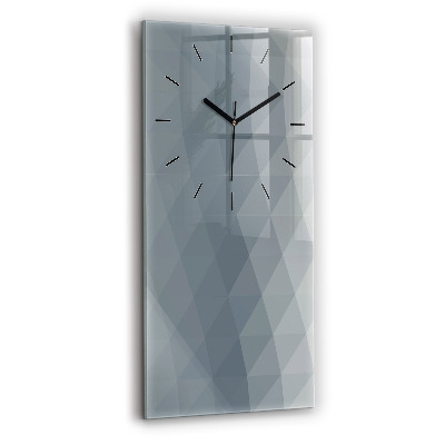 Horloge verticale en verre Abstraction grise