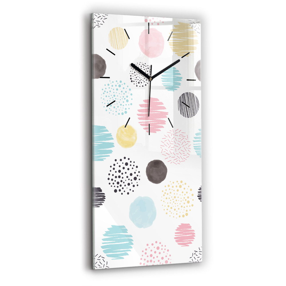 Horloge rectangulaire verticale Motif géométrique