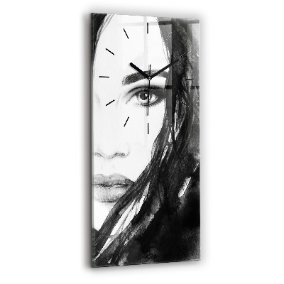 Horloge murale verticale Portrait de femme