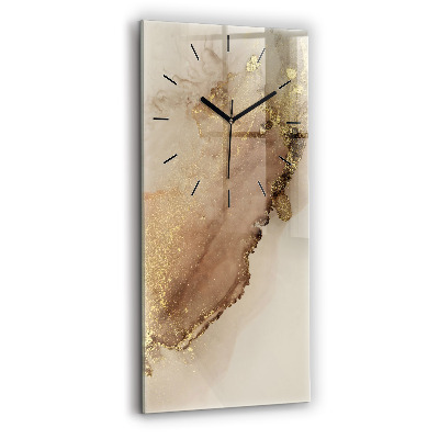 Horloge murale verticale Art moderne beige