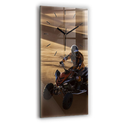 Horloge murale en verre rectangulaire Quad dans le désert