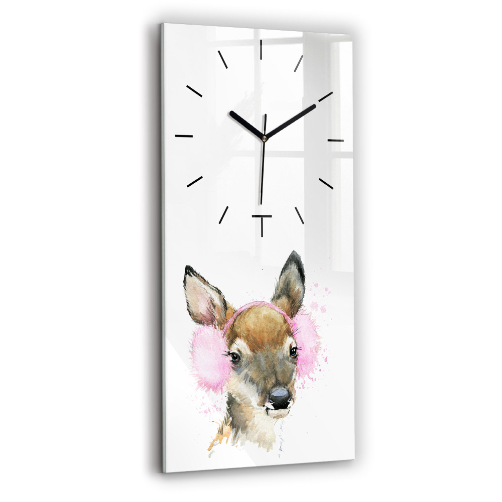 Horloge murale verticale Cerf de la forêt