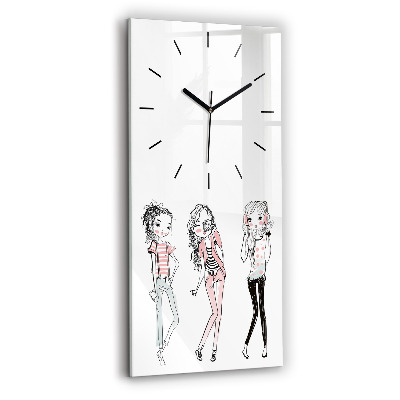 Horloge murale en verre rectangulaire Mode féminine