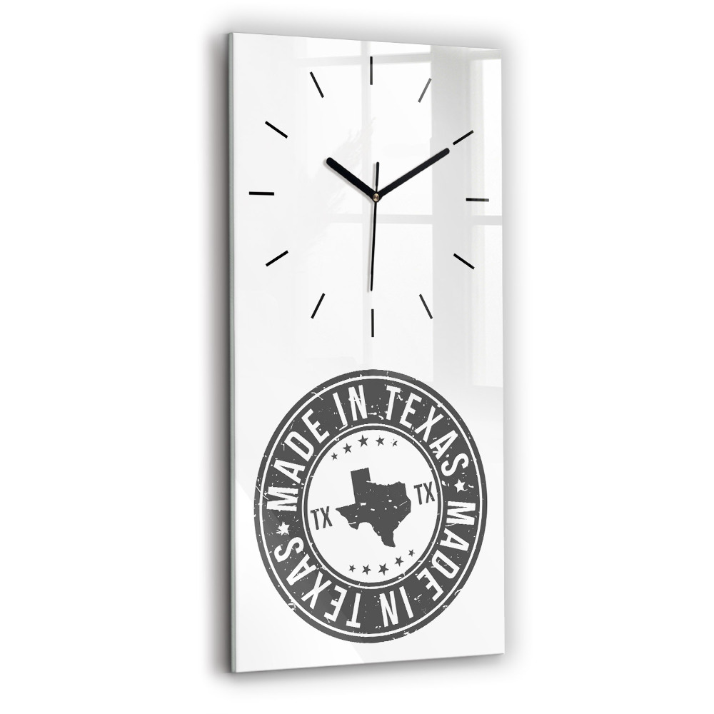 Horloge murale verticale Timbre du Texas