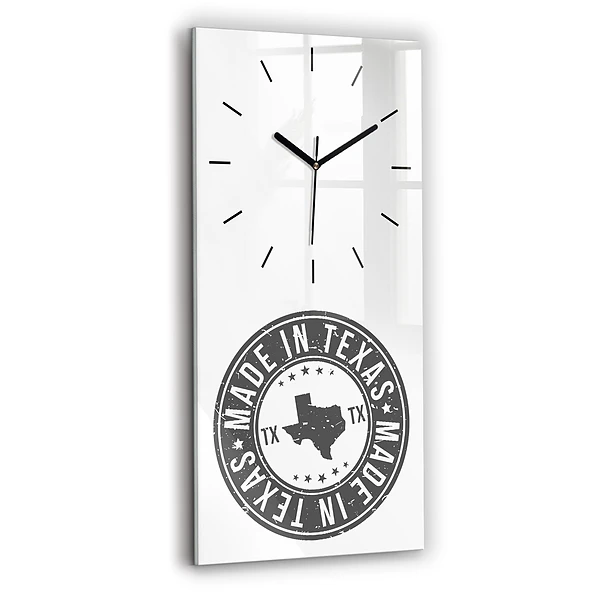 Horloge murale verticale Timbre du Texas