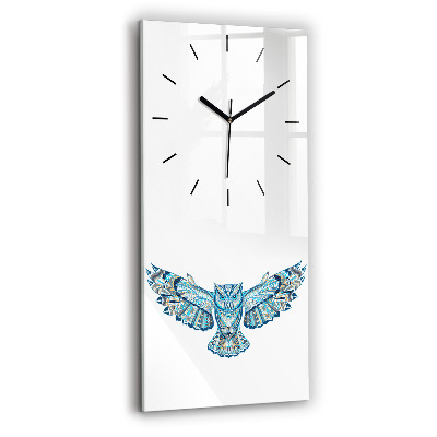 Horloge rectangulaire verticale Hibou en vol