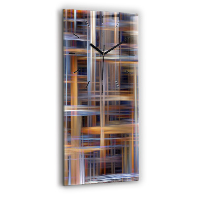 Horloge murale en verre rectangulaire Abstraction géométrique