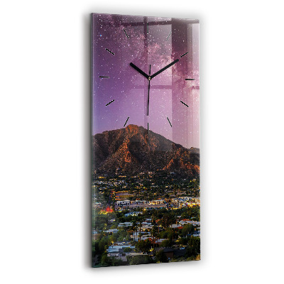 Horloge rectangulaire verticale Paysage montagneux