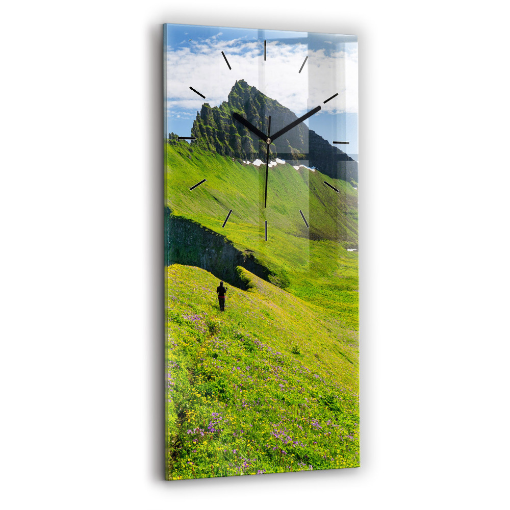 Horloge murale verticale Réserve naturelle de Hornstrandir, Islande