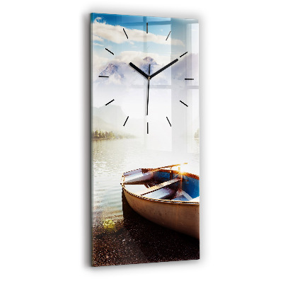 Horloge rectangulaire verticale Vue d'un lac