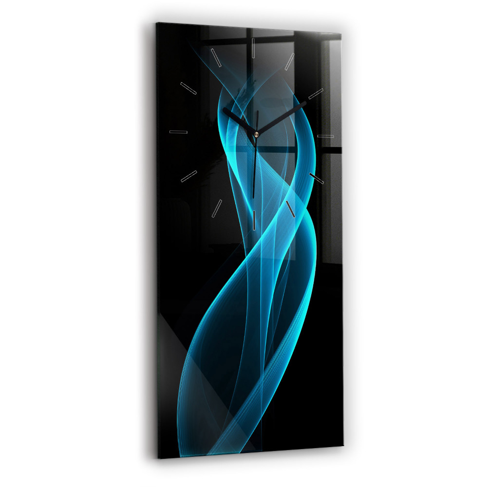 Horloge rectangulaire verticale Abstraction bleue