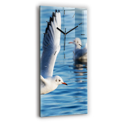 Horloge murale en verre rectangulaire Mouettes à Gdynia