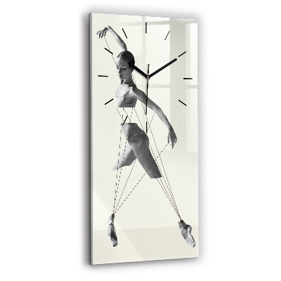 Horloge rectangulaire verticale Danseuse abstraite