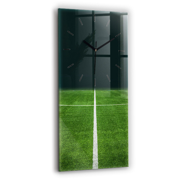 Horloge verticale en verre Terrain de football