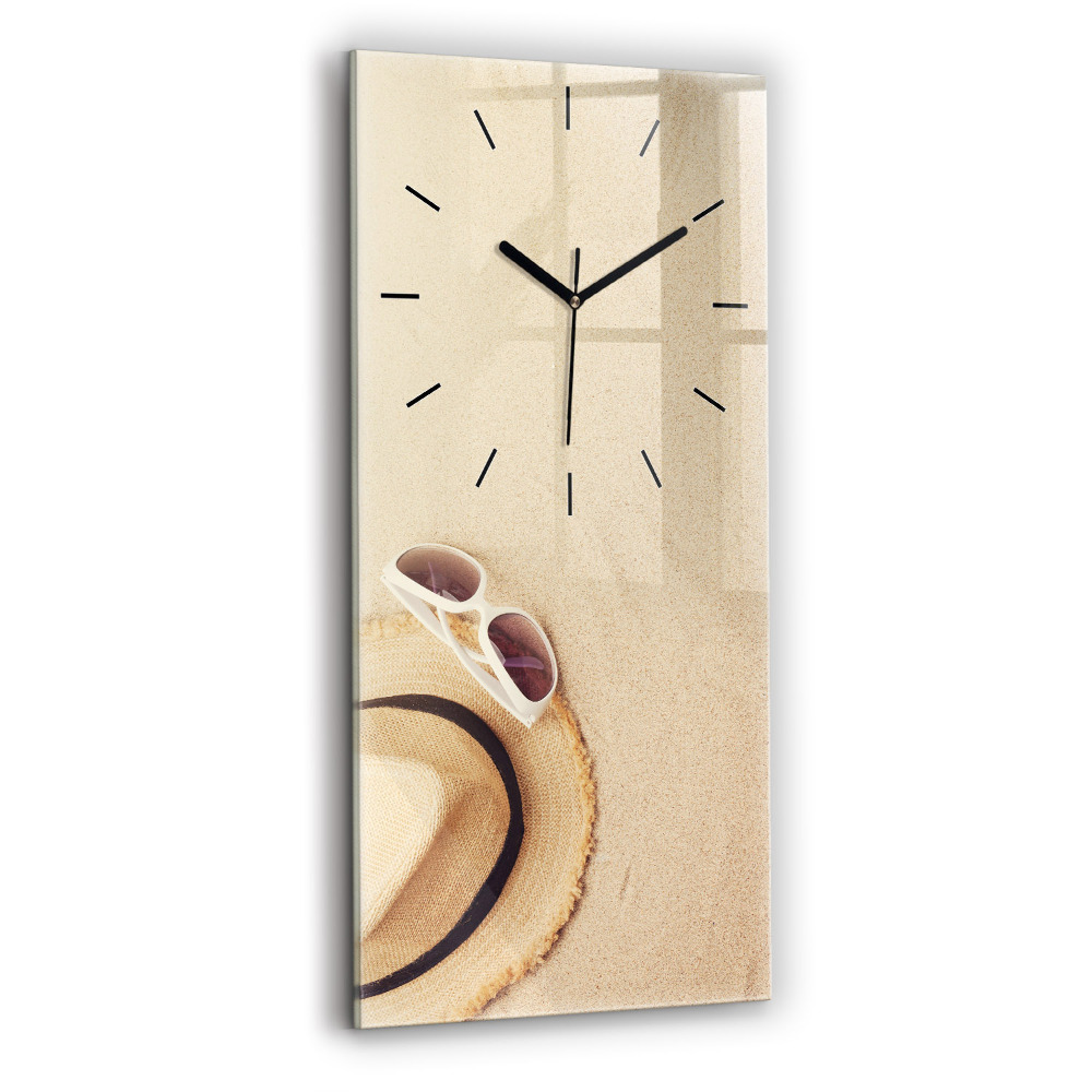 Horloge murale verticale Abstraction dorée