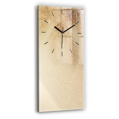 Horloge murale en verre rectangulaire Abstraction dorée