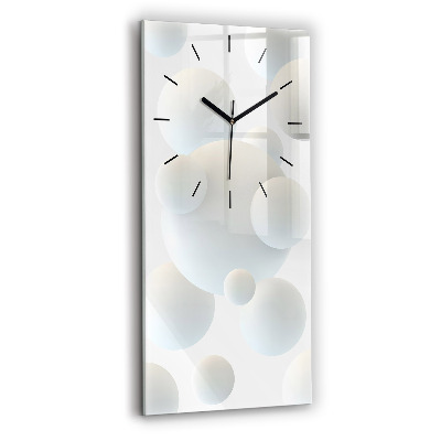 Horloge verticale en verre Boules abstraites