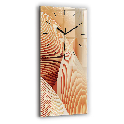 Horloge rectangulaire verticale Motif de vague abstrait