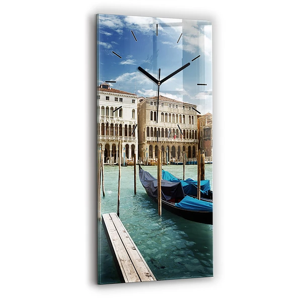 Horloge murale verticale Gondoles Venise Italie