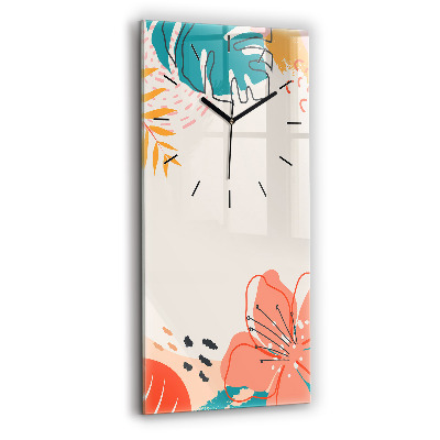 Horloge rectangulaire verticale Plantes hawaïennes