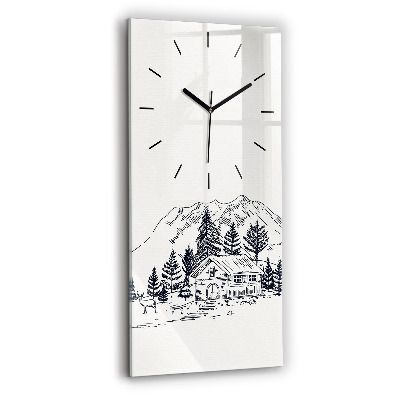 Horloge rectangulaire verticale Ville en dessin animé