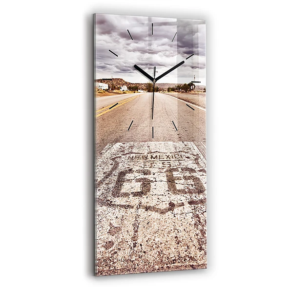 Horloge murale verticale Route 66 USA