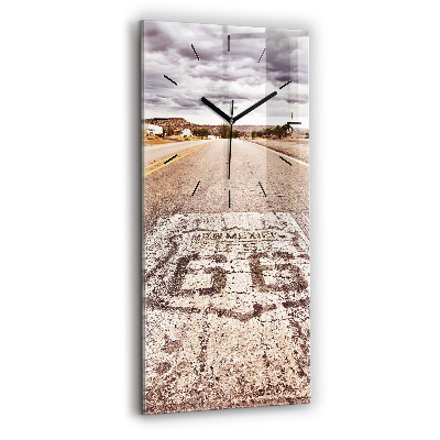 Horloge murale verticale Route 66 USA