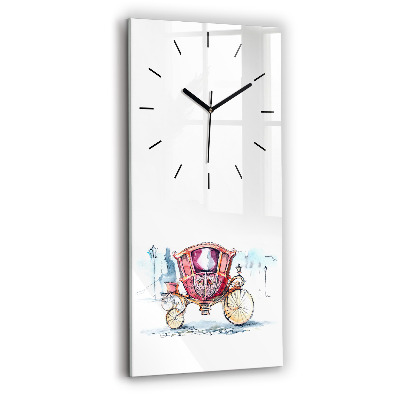Horloge rectangulaire verticale Ancienne voiture de la reine