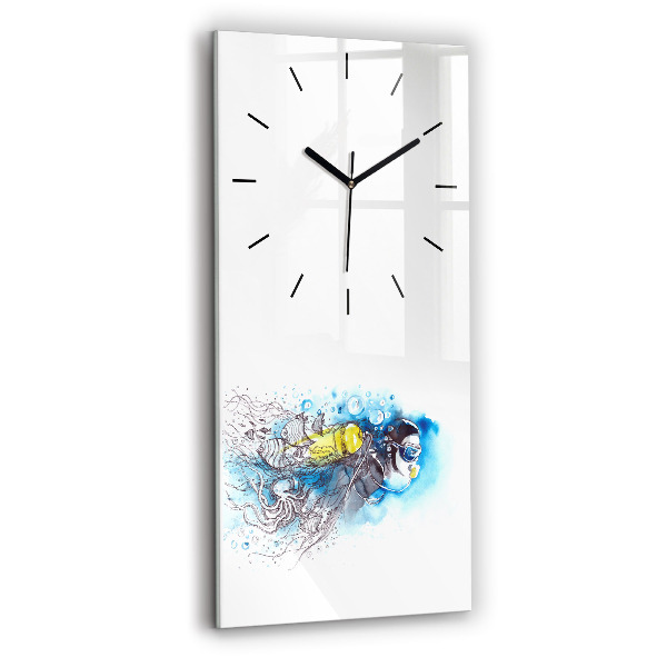 Horloge murale verticale Vie sous-marine des poissons