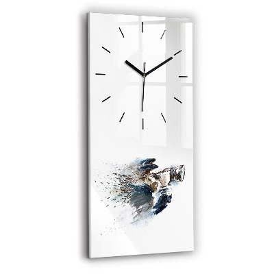 Horloge murale en verre rectangulaire Capitaine avec jumelles