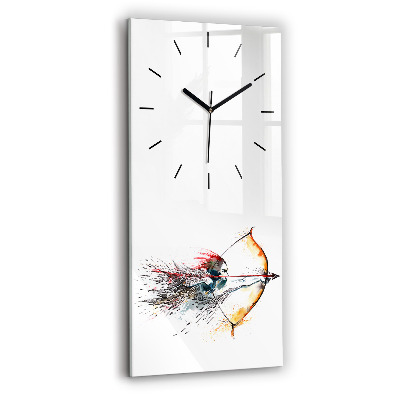 Horloge rectangulaire verticale Guerrier en chasse