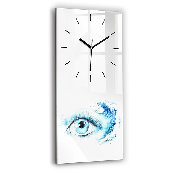 Horloge verticale en verre Œil marin