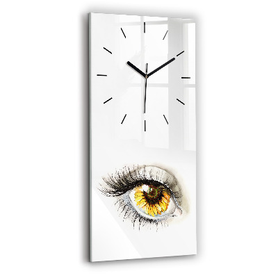Horloge murale verticale Tournesol dans l'oeil